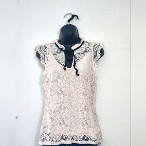 WHBM sleeveless lace top